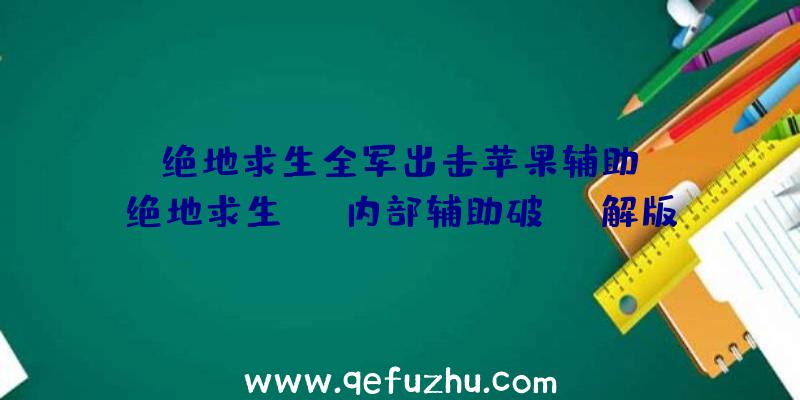 「绝地求生全军出击苹果辅助」|绝地求生cmd内部辅助破解版